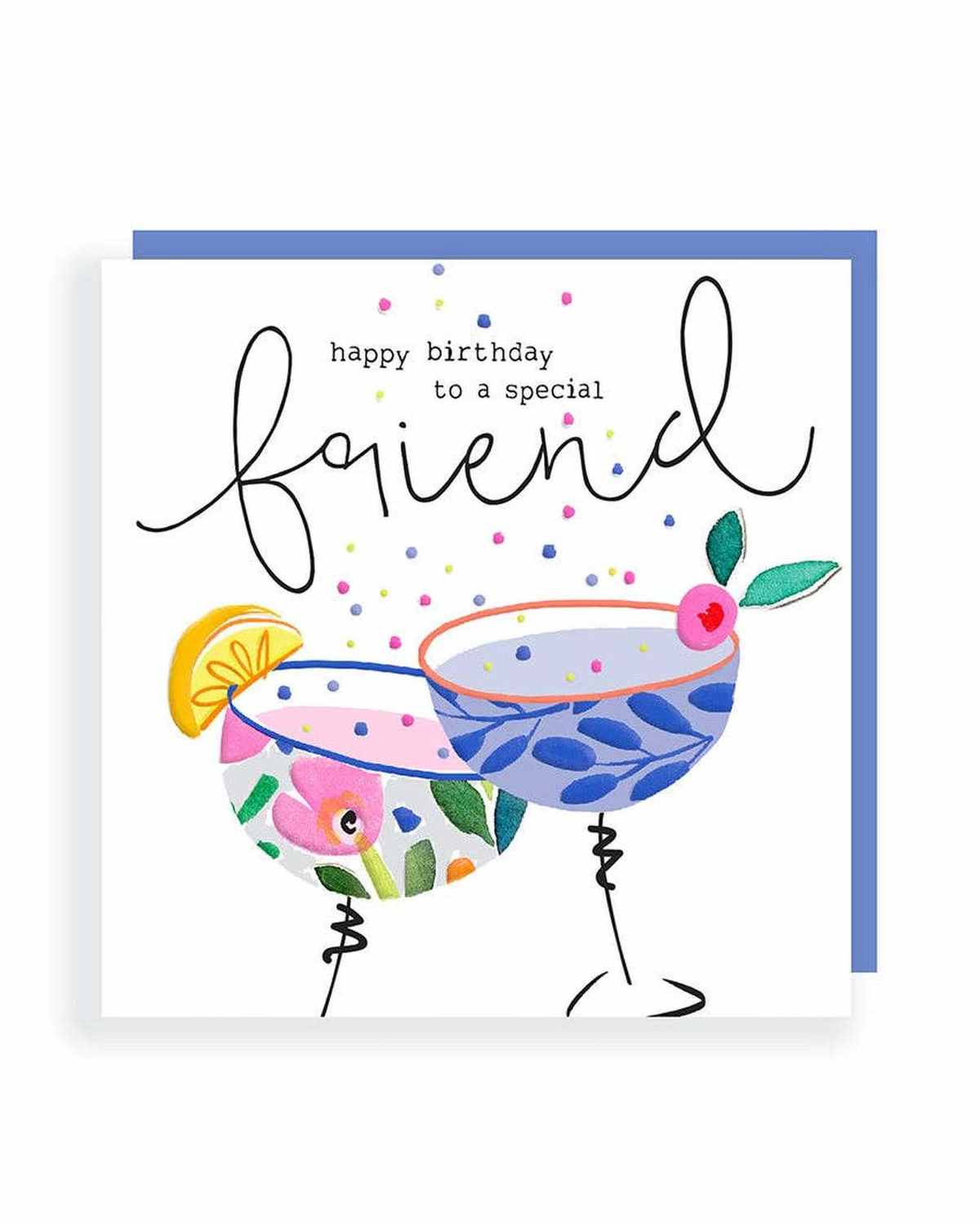 Rosanna Rossi birthday greeting card for a special friend featuring colorful, heartfelt design suitable for celebrating a birthday.