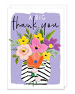 Thank you card featuring a floral bouquet design by Rosanna Rossi, perfect for expressing gratitude.