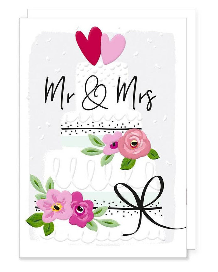 Wedding card featuring a cake design by Rosanna Rossi, elegant greeting card for special celebrations.