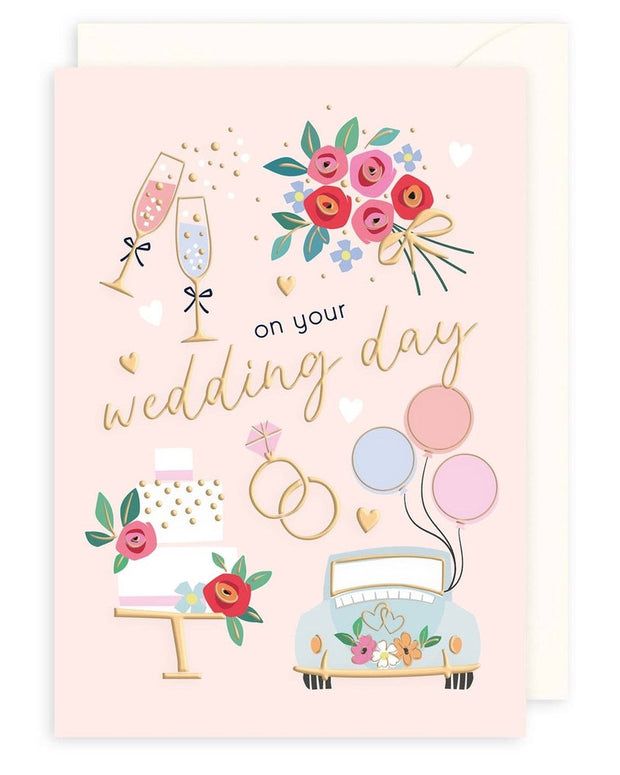 Wedding greeting card by Rosanna Rossi featuring elegant rose illustrations, perfect for celebrating special occasions.