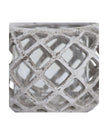 Round Ceramic Lattice Hurricane Lantern - Home DecorHome Decor - Lulu Loves Home