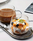Round Glass Cup Black “Good Morning” - Kitchen & DiningKitchen & Dining - Lulu Loves Home