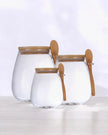 Round Glass Jar With Wooden Lid and Spoon - Kitchen & DiningKitchen & Dining - Lulu Loves Home