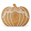 Round wooden pumpkin tray board with autumn-themed design, perfect for fall decor from Gainsborough Giftware.
