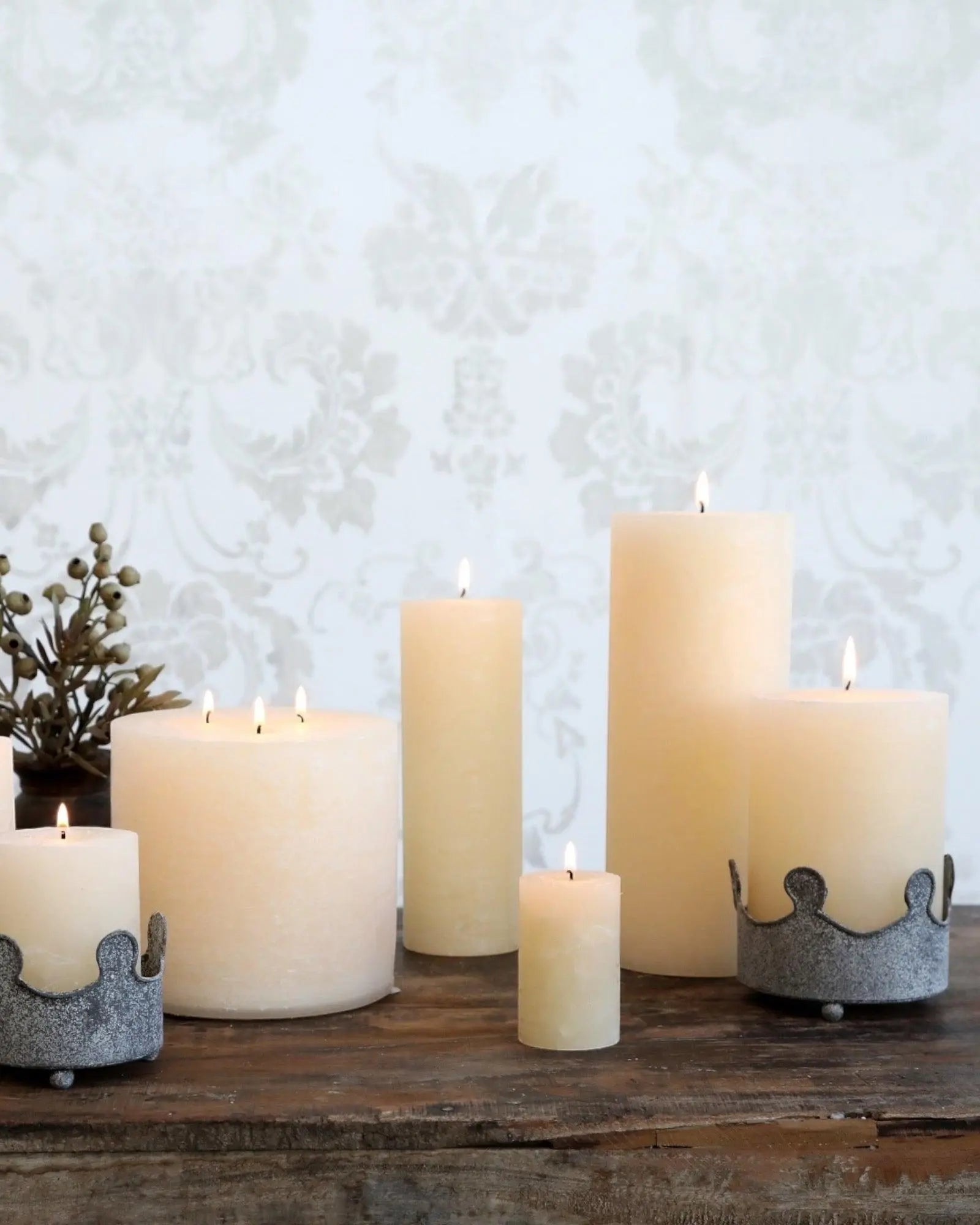 Rustic Pillar Candle - Cream - CandlesCandles - Lulu Loves Home