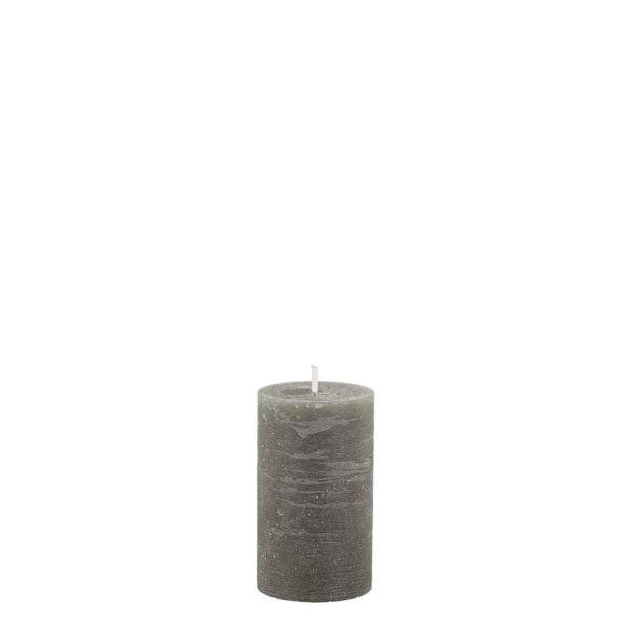 Rustic Pillar Candle - Olive Green - CandlesCandles - Lulu Loves Home