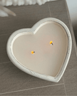 Rustic Stone Heart Candle