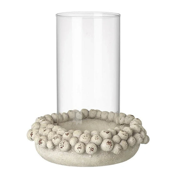 Rustic Stone Pebble Candle Hurricane Lantern - Home DecorHome Decor - Lulu Loves Home