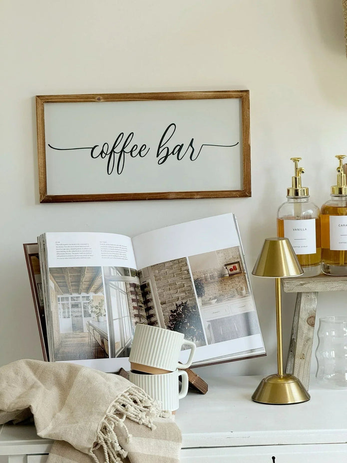 Rustic Wooden Coffee Bar Sign – Kitchen Wall Decor - Kitchen & DiningKitchen & Dining - Lulu Loves Home