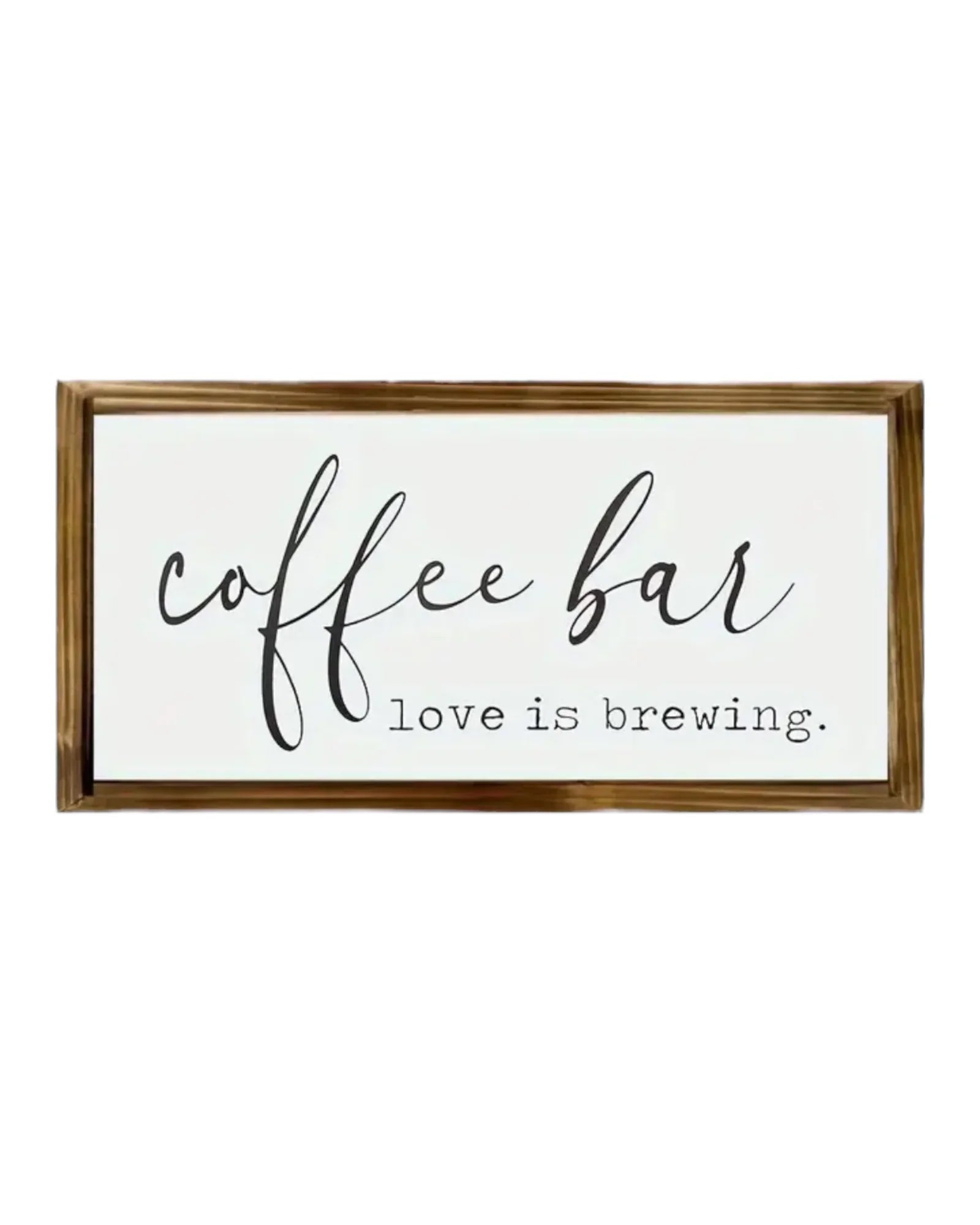 Rustic Wooden Coffee Bar Sign – Love Is Brewing - Kitchen & DiningKitchen & Dining - Lulu Loves Home