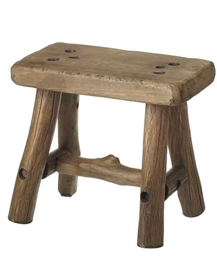 Rustic Wooden Styling Stool – Natural Accent Seat & Decorative Home Accessory - Home DecorHome Decor - Lulu Loves Home
