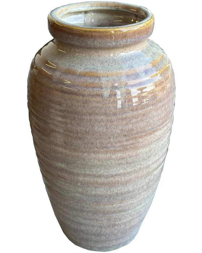 Sabbia Textured Beige Vase - Brindled Amphora Vase - VasesVases - Lulu Loves Home