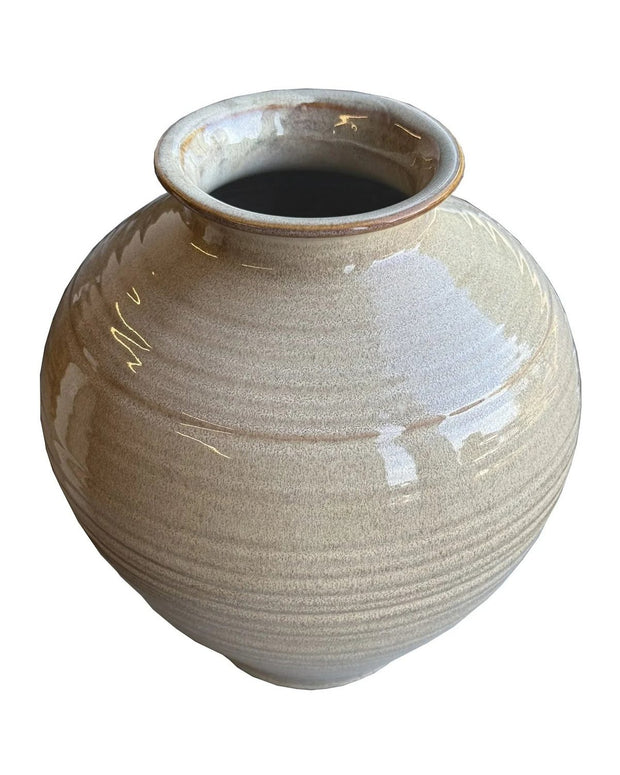 Sabbia Textured Beige Vase - Brindled Bowl Vase - VasesVases - Lulu Loves Home