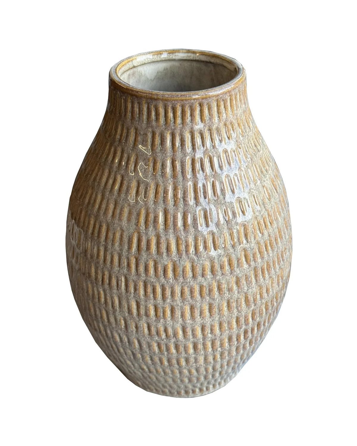 Sabbia Textured Beige Vase - Medium - VasesVases - Lulu Loves Home