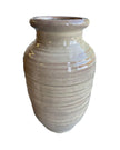 Sabbia Textured Beige Vase - Tall Fluted Vase - VasesVases - Lulu Loves Home