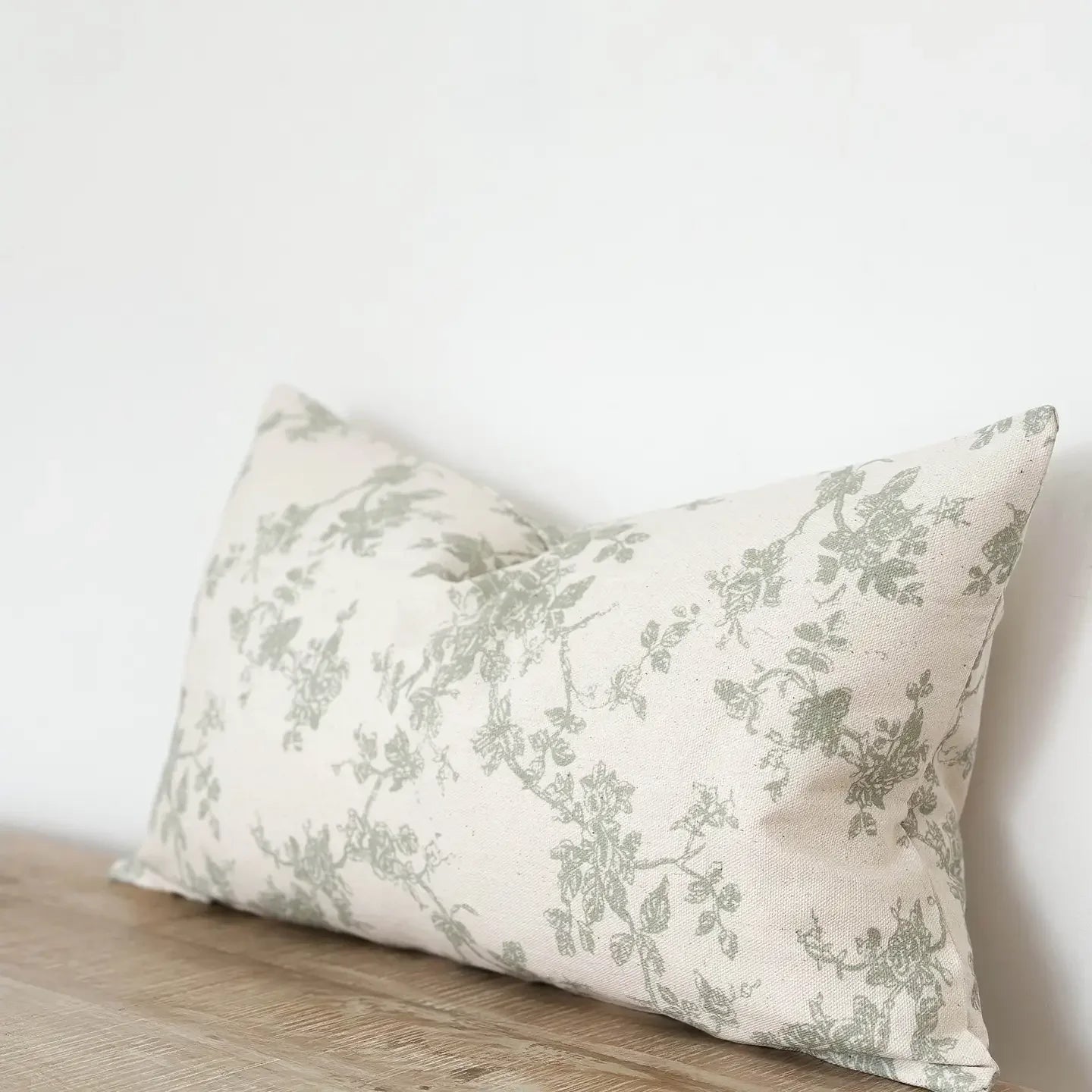 Sage Green And White Floral Print Cushion Cover - Soft FurnishingsSoft Furnishings - Lulu Loves Home