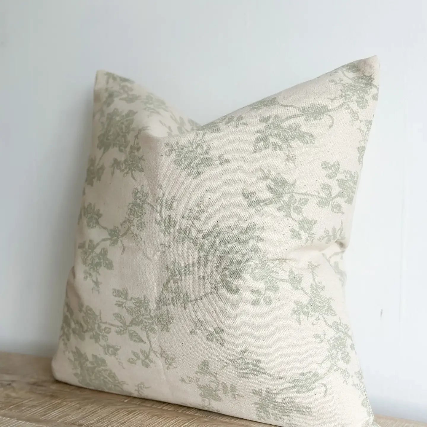 Sage Green And White Floral Print Cushion Cover - Soft FurnishingsSoft Furnishings - Lulu Loves Home