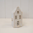 White LED Christmas Townhouse – Medium LED Christmas Townhouse, W 9 x D 7 x H 18 cm, porcelain