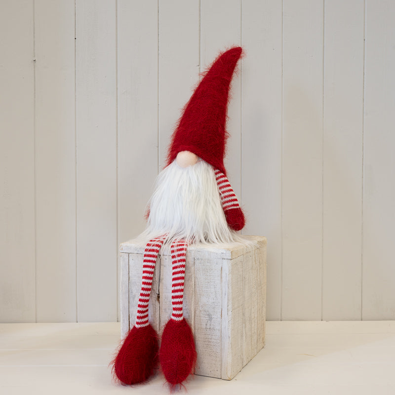Traditional Red Dangly-Leg Christmas Gonk, W 18 x D 12 x H 63 cm, cloth ware