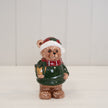 Forest Green Knit Christmas Bear, W 9 x D 8 x H 15 cm, dolomite