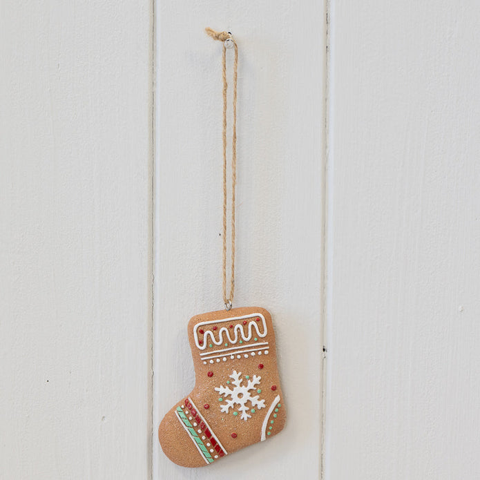 Gingerbread Hanging Stocking – Gingerbread Hanging Stocking, W 7 x D 1 x H 8 cm, polyresin