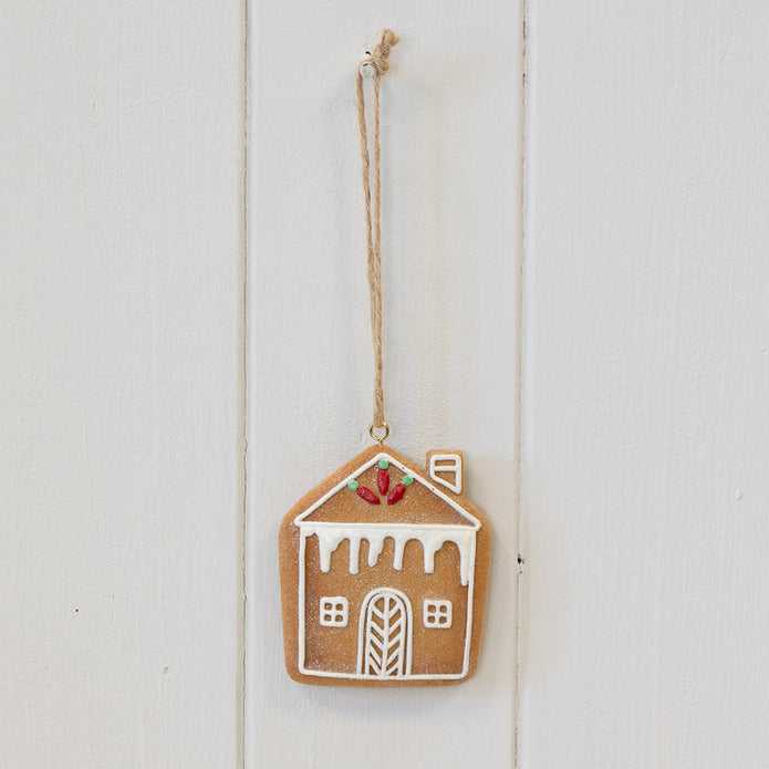 Gingerbread Hanging House – Gingerbread Hanging House, W 7 x D 1 x H 8 cm, polyresin