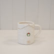 Wreath Cosy White Christmas House Mug, W 14 × D 9 × H 11 cm, porcelain