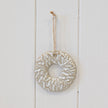 Ceramic Natural Hanging Wreath – Ceramic Natural Hanging Wreath, W 8 x D 8 x H 1 cm, porcelain