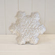 Ceramic Natural Snowflake Plate – Ceramic Natural Snowflake Plate Medium, W 21 x D 20 x H 3 cm, porcelain