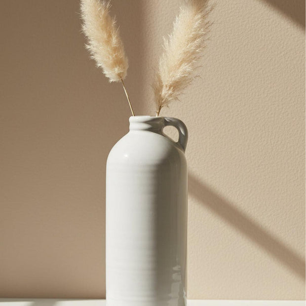 Natural Stoneglazed Jug Shaped Vase by Satchville, home decor with a smooth, glazed finish and classic jug shape for elegant display.