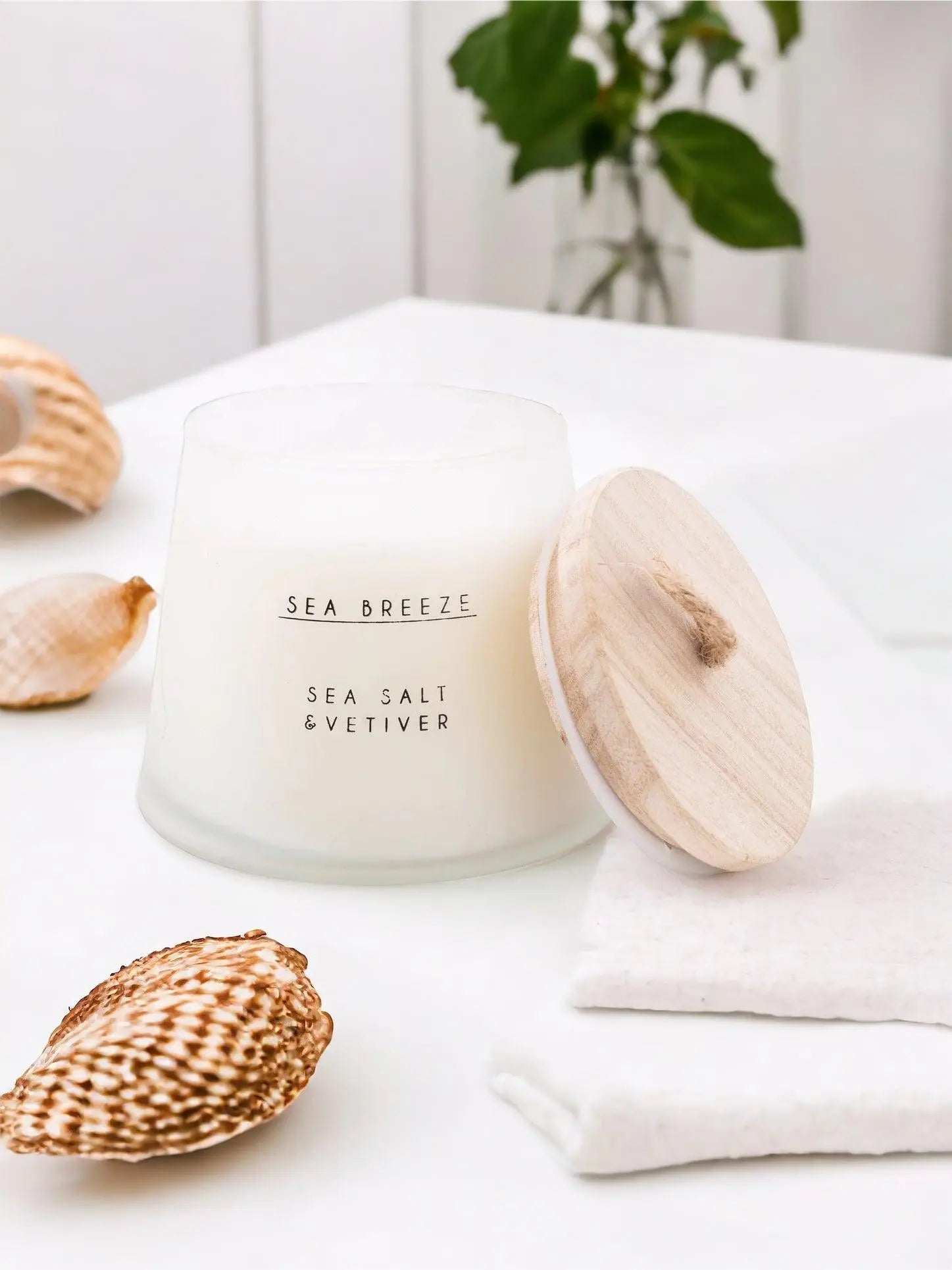 Sea Salt And Vetiver Lidded Candle - CandlesCandles - Lulu Loves Home