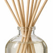 Heaven Scent SEA SALT & SPRAY 100ml reed diffuser close-up of natural rattan reeds and the glass bottle neck.