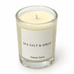 Heaven Scent Sea Salt & Spray Small Candle, close-up of cream wax and the unlit wick