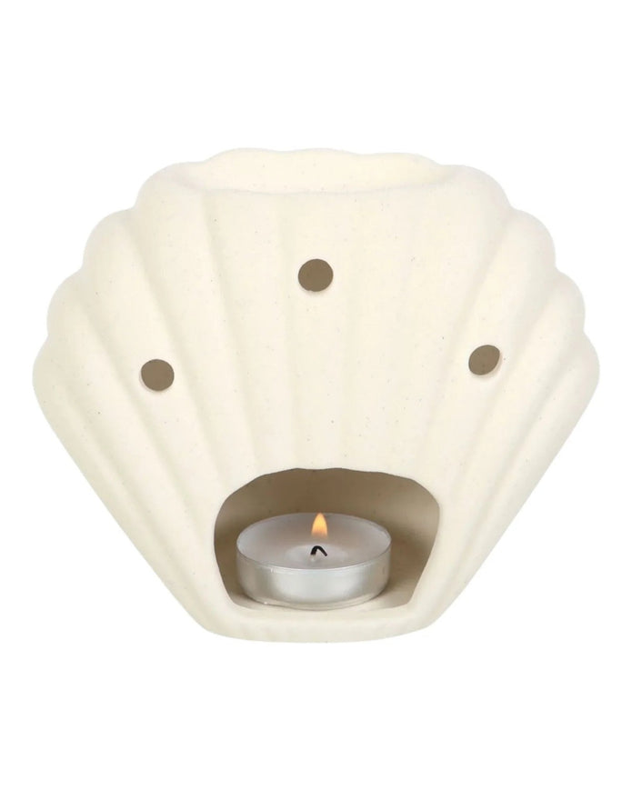 Sea Shell Matte Ceramic Oil Burner and Wax Warmer - Wax Melt BurnersWax Melt Burners - Lulu Loves Home
