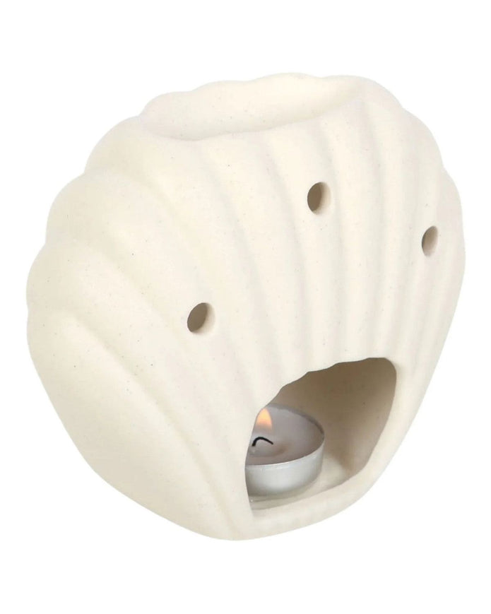 Sea Shell Matte Ceramic Oil Burner and Wax Warmer - Wax Melt BurnersWax Melt Burners - Lulu Loves Home