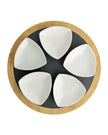 Set of 5 Ceramic Dishes with Round Slate Tray - Lulu Loves Home
