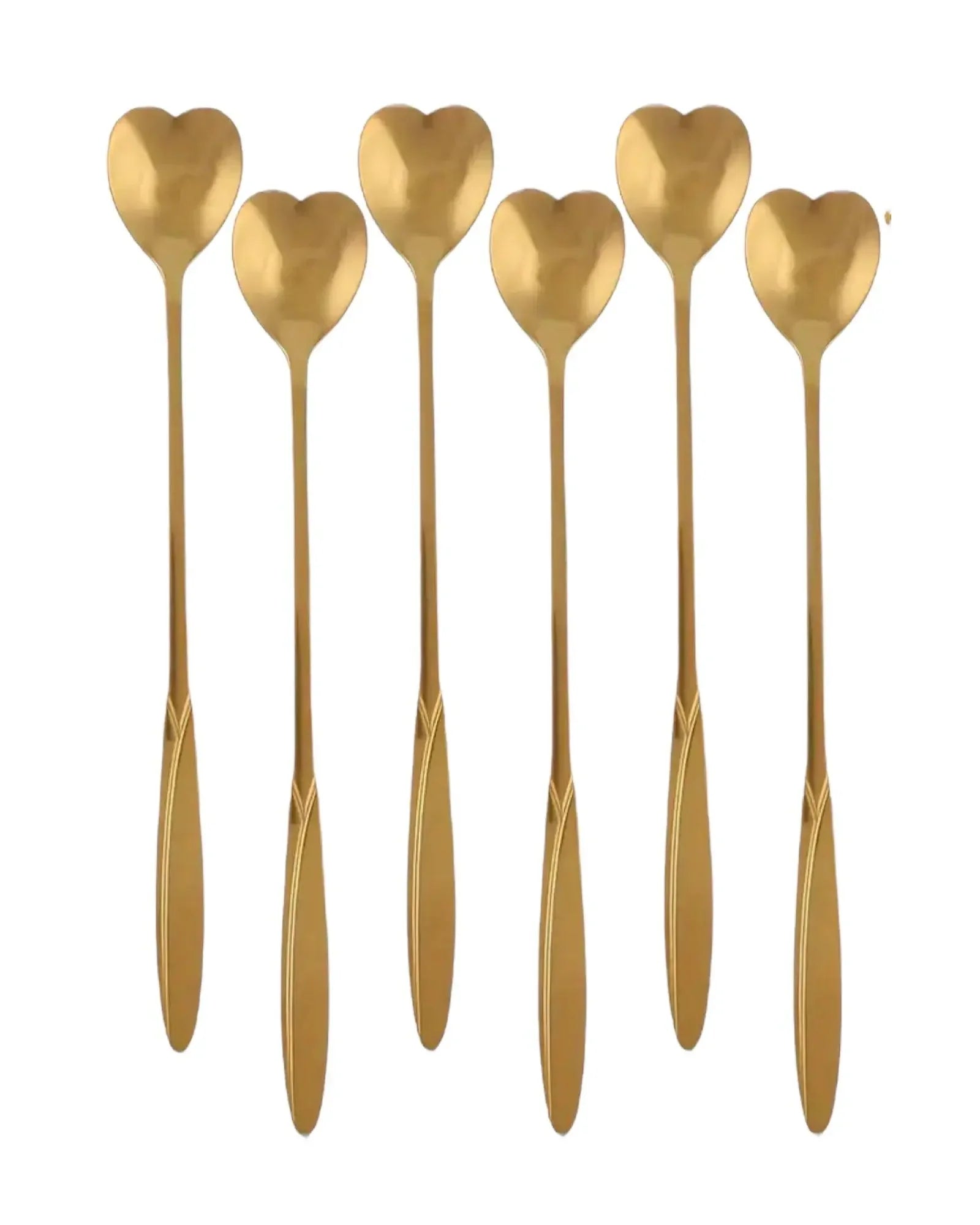 Short Latte Coffee Spoon Gold Hearts - Kitchen & DiningKitchen & Dining - Lulu Loves Home