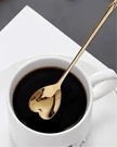 Short Latte Coffee Spoon Gold Hearts - Kitchen & DiningKitchen & Dining - Lulu Loves Home