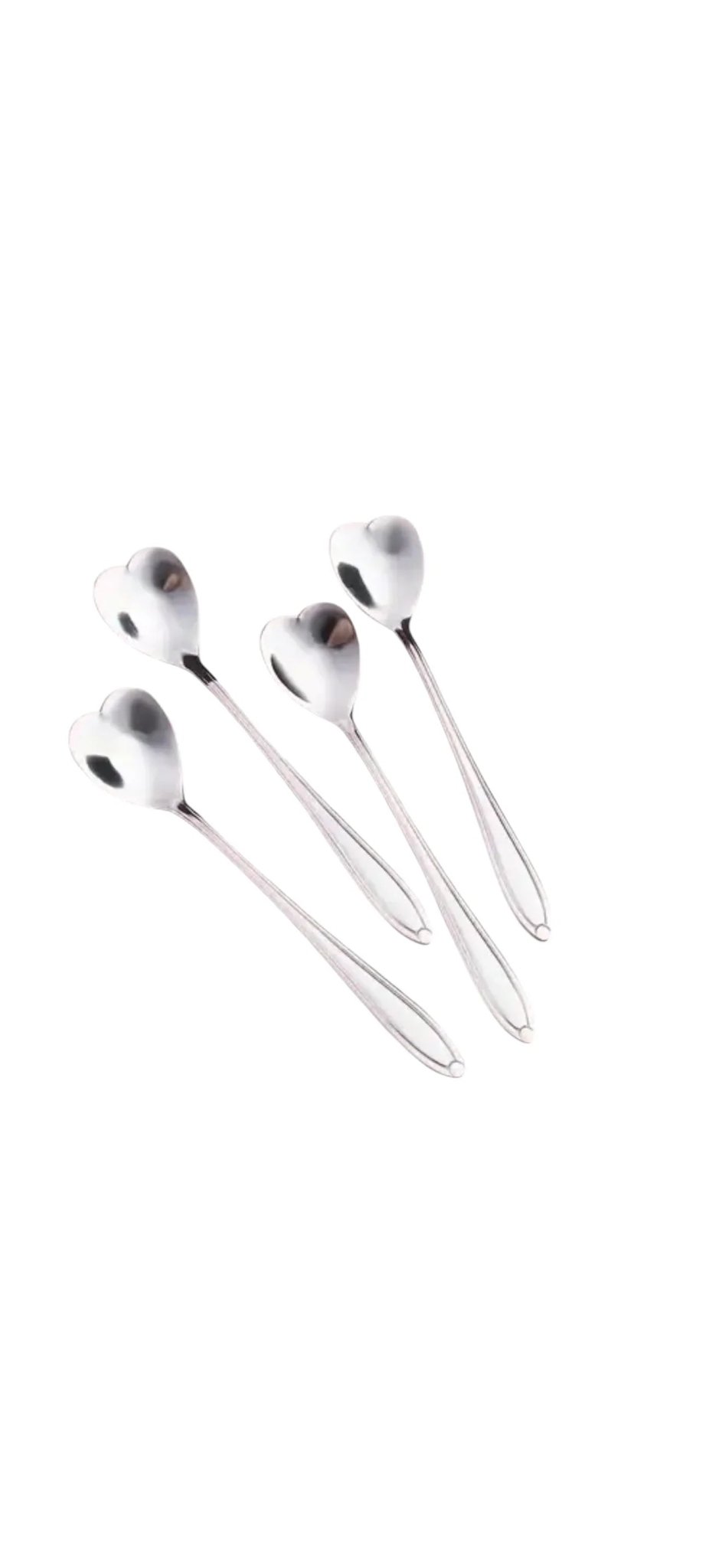 Short Latte Coffee Tea Spoon Silver Hearts - Kitchen & DiningKitchen & Dining - Lulu Loves Home