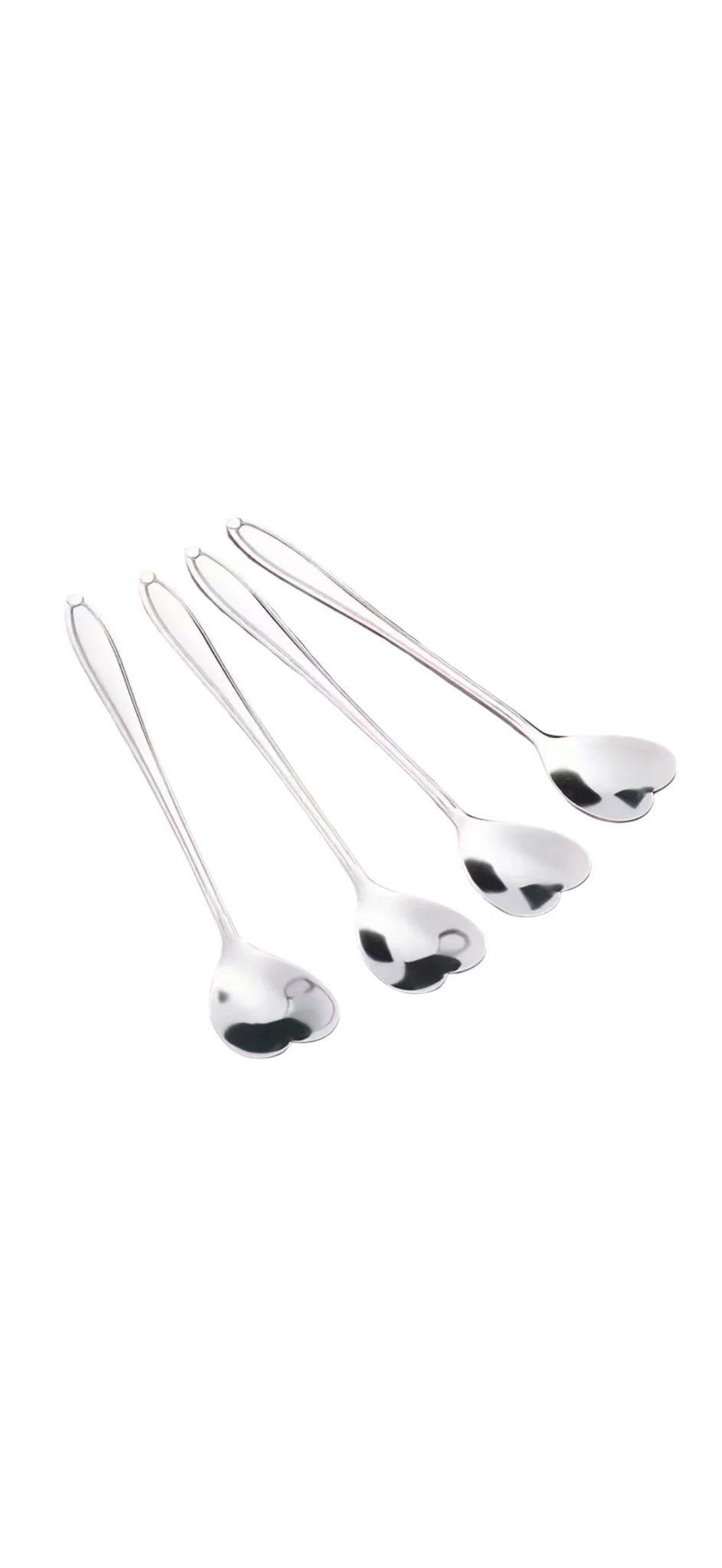 Short Latte Coffee Tea Spoon Silver Hearts - Kitchen & DiningKitchen & Dining - Lulu Loves Home
