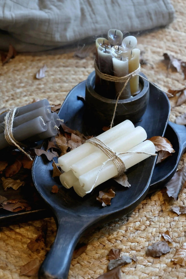 Short Nordic Wax Dinner Candle - Taupe - CandlesCandles - Lulu Loves Home