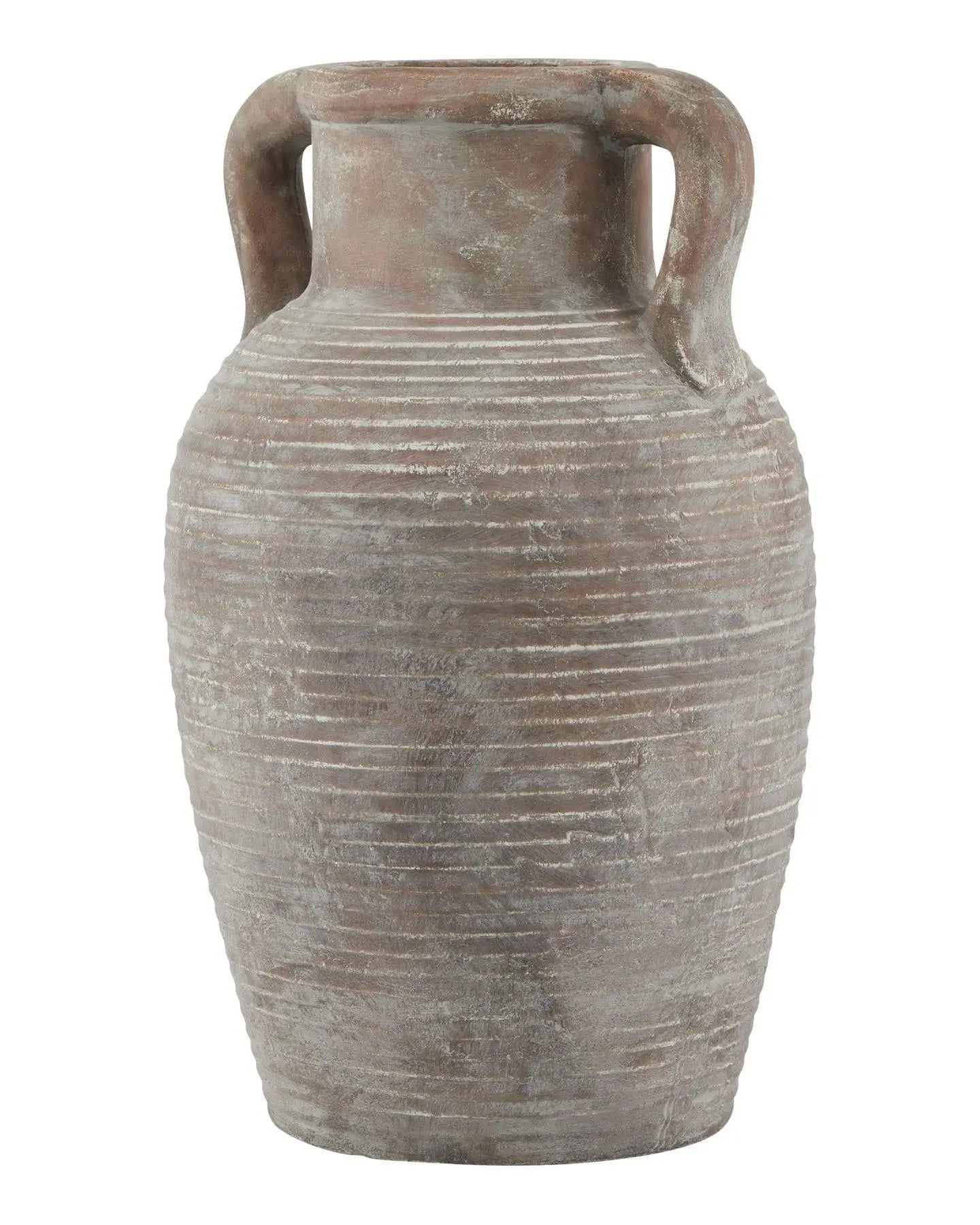 Siena Matt Brown Stone Amphora Vase - VasesVases - Lulu Loves Home