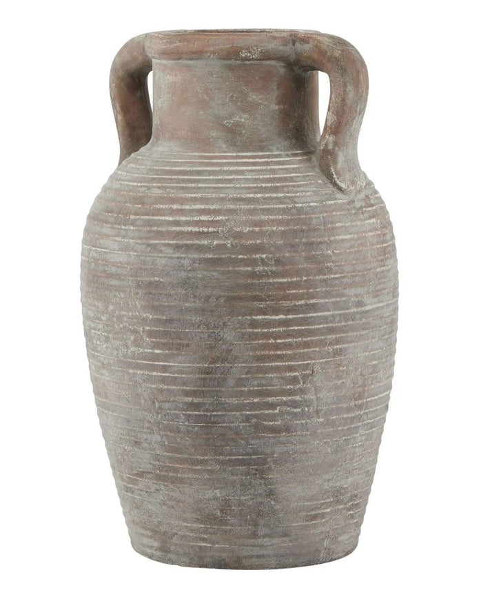 Siena Matt Brown Stone Amphora Vase - VasesVases - Lulu Loves Home
