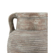 Siena Matt Brown Stone Amphora Vase by Hill Interiors, featuring a classic ceramic vase with a matte brown finish and traditional amphora shape.