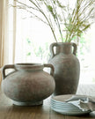 Siena Matt Brown Stone Amphora Vase - VasesVases - Lulu Loves Home
