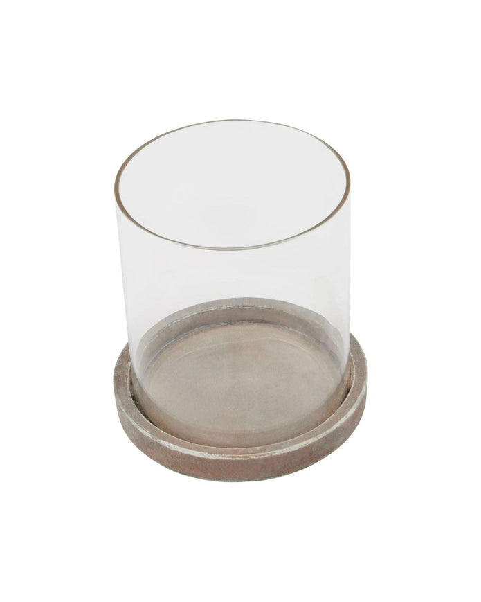 Siena Matt Brown Stone Hurricane Candle Lantern - Home DecorHome Decor - Lulu Loves Home