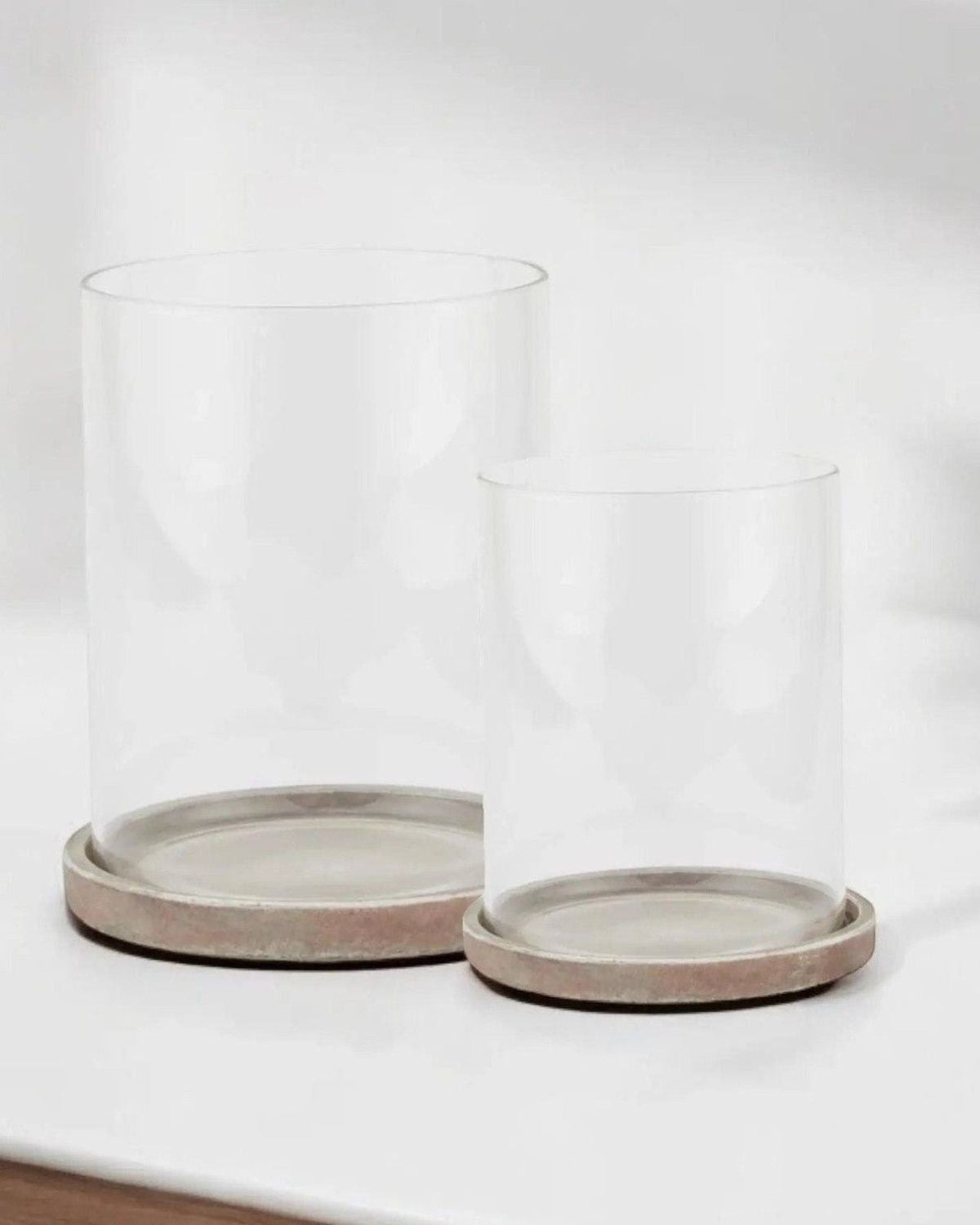 Siena Matt Brown Stone Hurricane Candle Lantern - Home DecorHome Decor - Lulu Loves Home