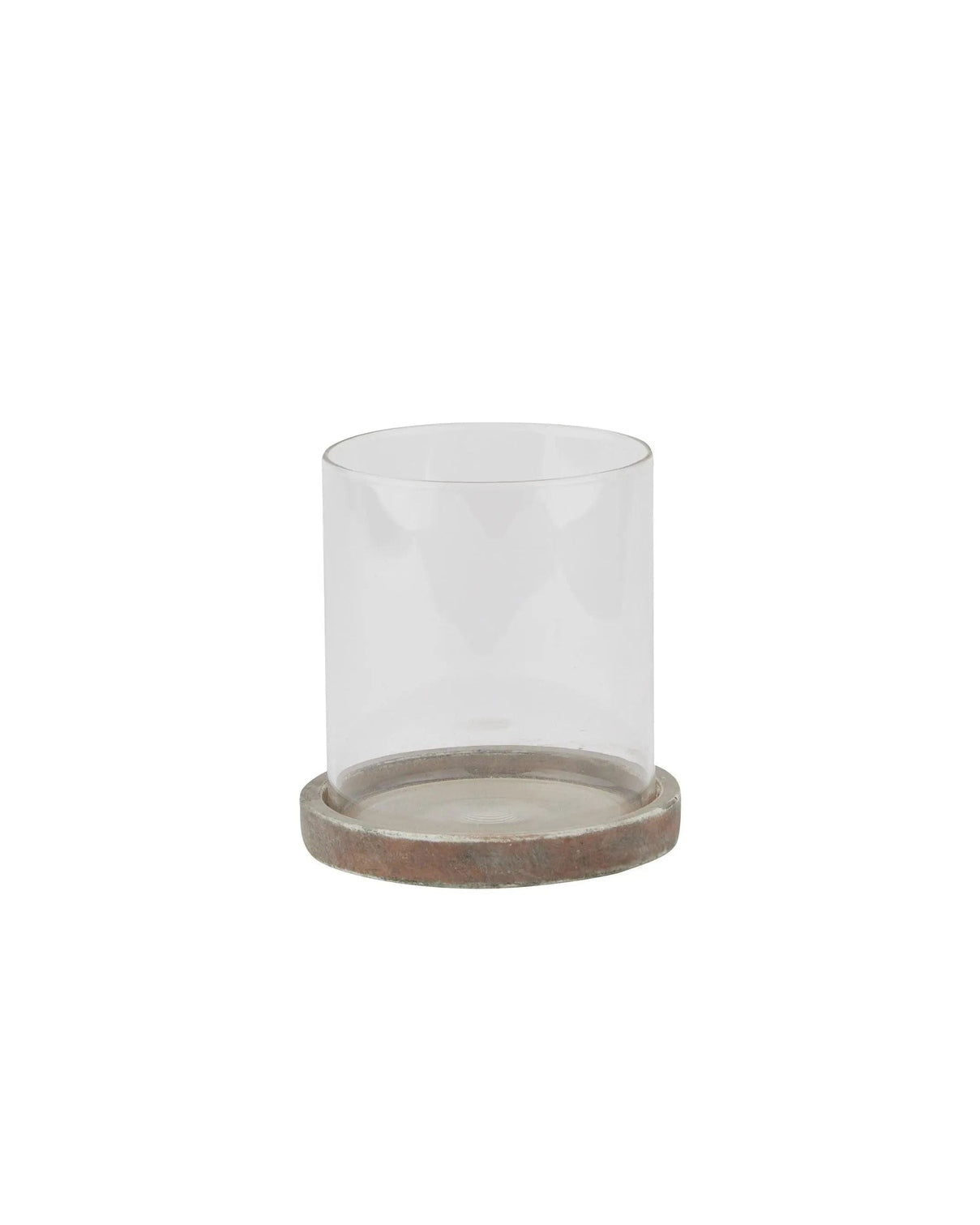 Siena Matt Brown Stone Hurricane Candle Lantern - Home DecorHome Decor - Lulu Loves Home