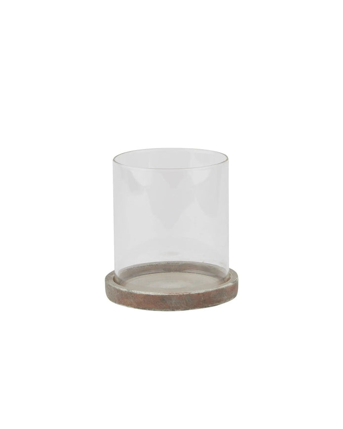 Siena Matt Brown Stone Hurricane Candle Lantern - Home DecorHome Decor - Lulu Loves Home