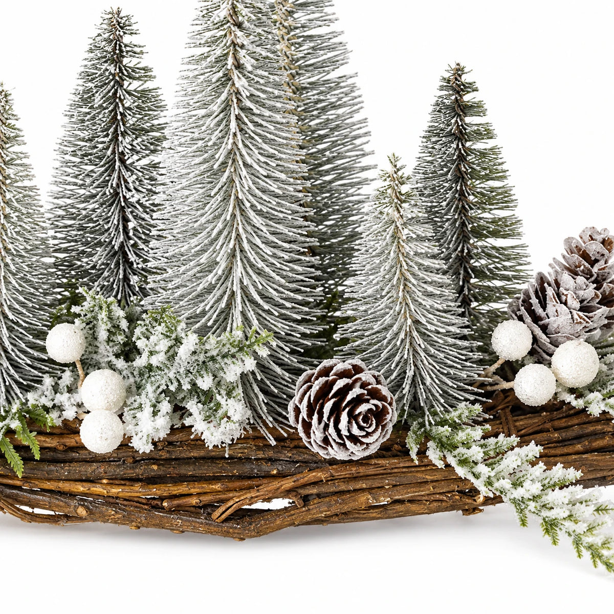 Heaven Sends silver fir Christmas tree decoration with frosted detail